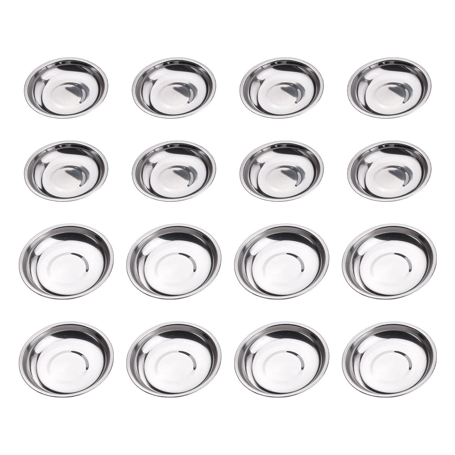 Piattini In Acciaio Inox Da 16 Pezzi, Piattini, Piatti Rotondi, Stoviglie Multiuso, Piatti Infrangibili, Utensili Da Cucina