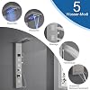 LED Shower Panel with Fitting 5 Functions Shower Panel with LED Temperature Display Rain and Waterfall Shower 3 Massage Jets Hand Shower and Bath Spout Shower Column Made of 304 Stainless Steel Brushed