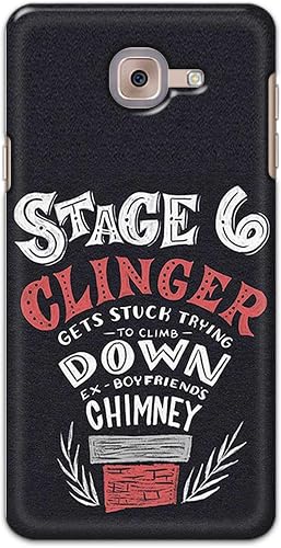 Stage 6 Clinger Gets Stuck Trying Orange Text Designer Case for Samsung Galaxy On Max, G615F/DS Back Cover