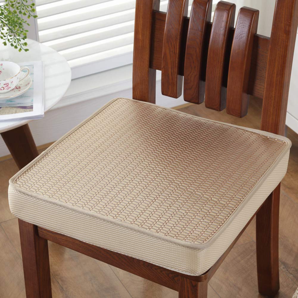 Coussin de siège doré 50x50 cm Yearly en éponge pour galette de chaise