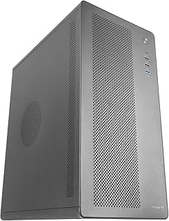 Tacens AEROM, Caja PC Micro-ATX, Estructura Metálica Robusta con Rejilla Frontal, 1x Ventilador Trasero 120mm Ultrasilencioso, Soporte hasta 3X Ventiladores Frontales, Minitorre PC, USB 3.0, Negro