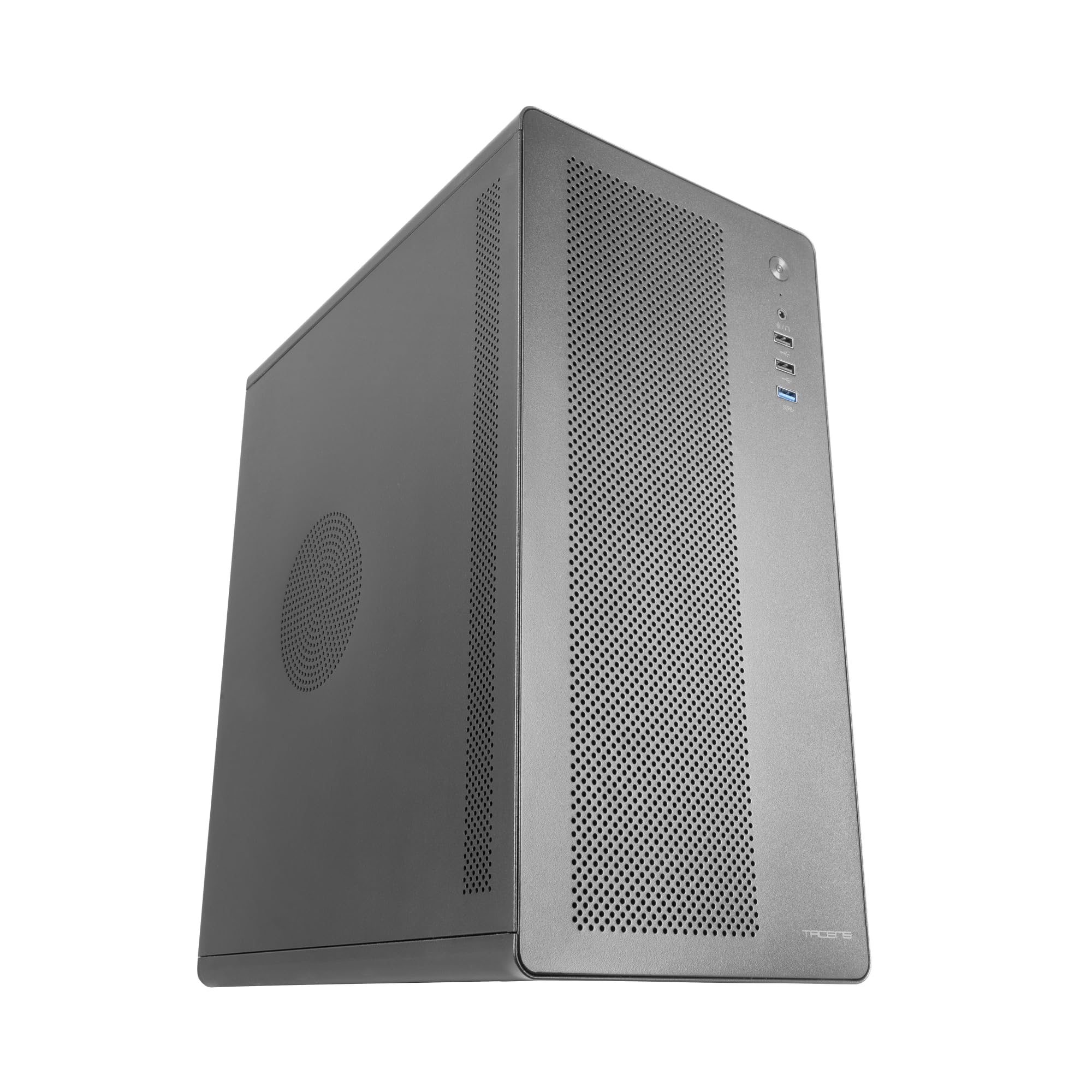 Mars Gaming Tacens AEROM, Micro-ATX PC Case, Robust Metal Structure with Front Mesh, 1x Ultra-Silent Rear Fan 120mm, Support for up to 3x Front Fans, Mini Tower, USB 3.0, Black