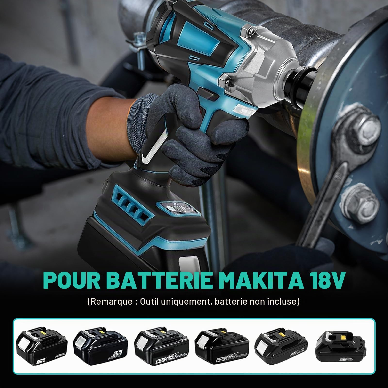 Clé à Chocs Sans Fil Brushless 700N.m compatible avec Makita 18 V