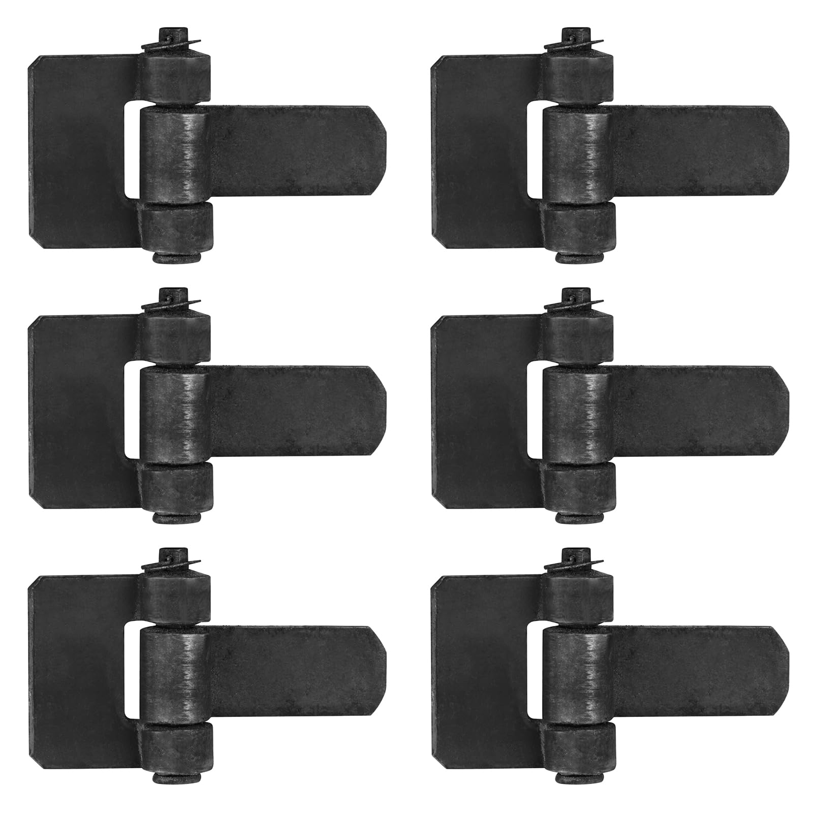 heneng 6 Pcs Weld-On Trailer Hinges, 5-1/8" x 3-1/4", Strap Style Long Leaf Door Hinge, 3/16" Thick