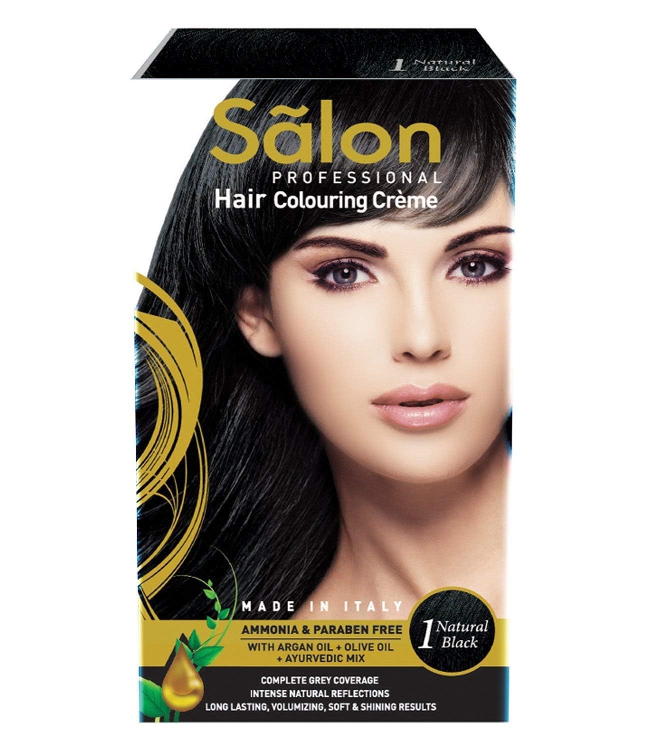 Salon Professional Hair Colouring Crème, Natural Black 1(145ml)-picture-34