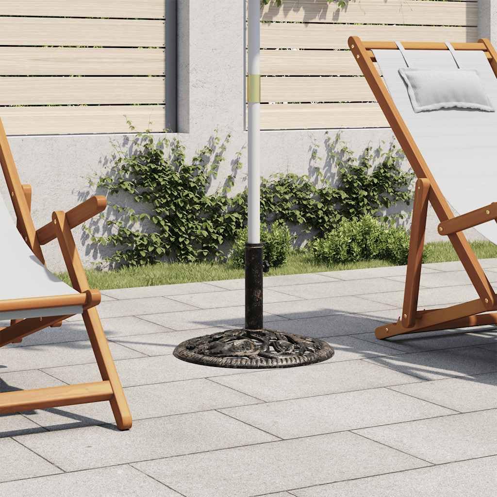 vidaXL Socle de Parasol Bronze 12 kg 48 cm Fonte