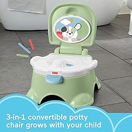 Fisher-Price Toddler Toilet 3-in-1 Puppy Perfection Potty Training Seat and Step Stool with Removable Ring