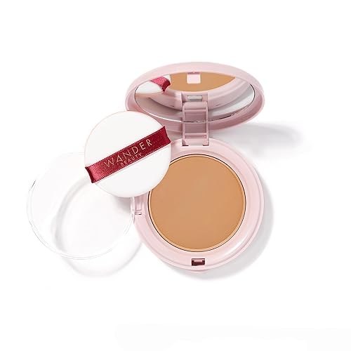 Wander Beauty Wanderlust - Base de maquillaje en polvo, rica, difumina y unifica el tono de la piel, perfecciona e hidrata con ácido hialurónico,
