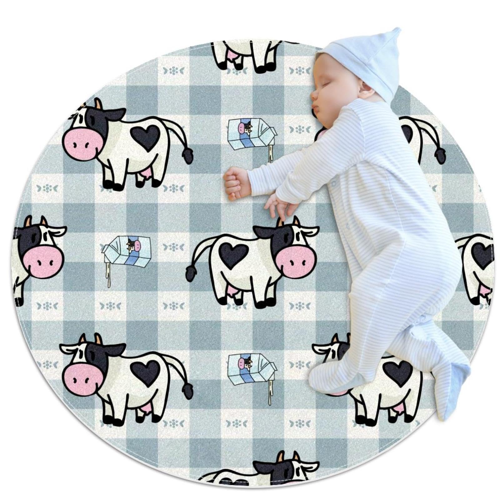 Tapis de salle de bain imprimé vache mignon et doux