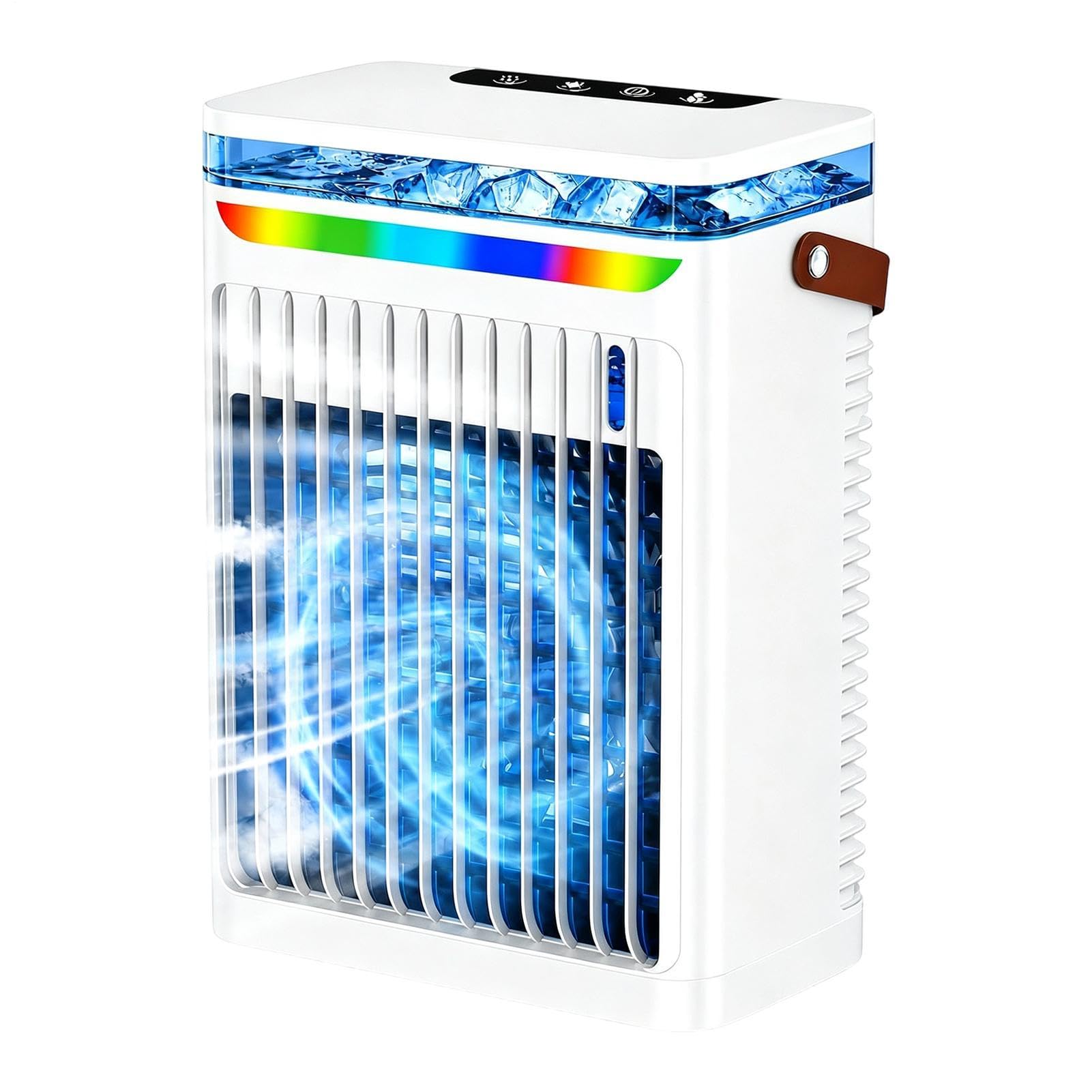 Ventilatore Nebulizzatore 6 Velocità Dispositivo Soffiante Da Tavolo Luce 7 | Ventilatore Nebulizzatore Personale Con Serbatoio 800ml Per Campeggio Spiaggia Camera Comodino Casa