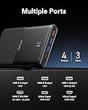 VRURC Batterie Externe 30000mAh USB C Power Bank Haute Capacité Charge Rapide 22.5W Compact Batterie Portable avec 4 Sorties et 3 Entrées Compatible avec Téléphone iPhone Samsung Tablet - 4