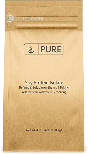 PURE ORIGINAL INGREDIENTS Aislado de proteína de soja (4 lb) siempre puro, sin rellenos ni aditivos