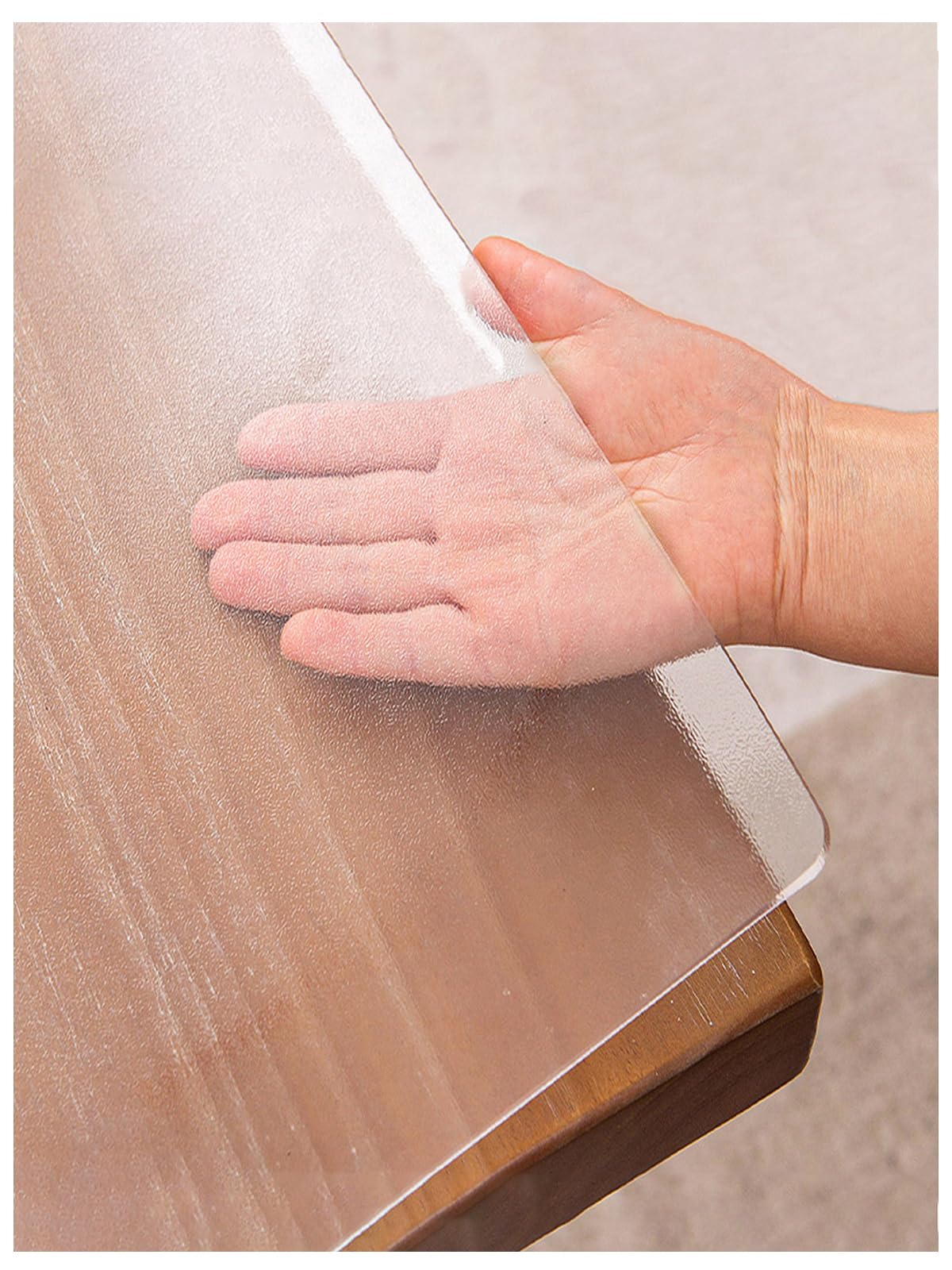 Frosted Cover Table Cover Protector Tablecloth 1.5mm Thick Plastic Protector for Dining Room Tables,PVC Desk Protectors Mat Pad for Kitchen,16x22Inch