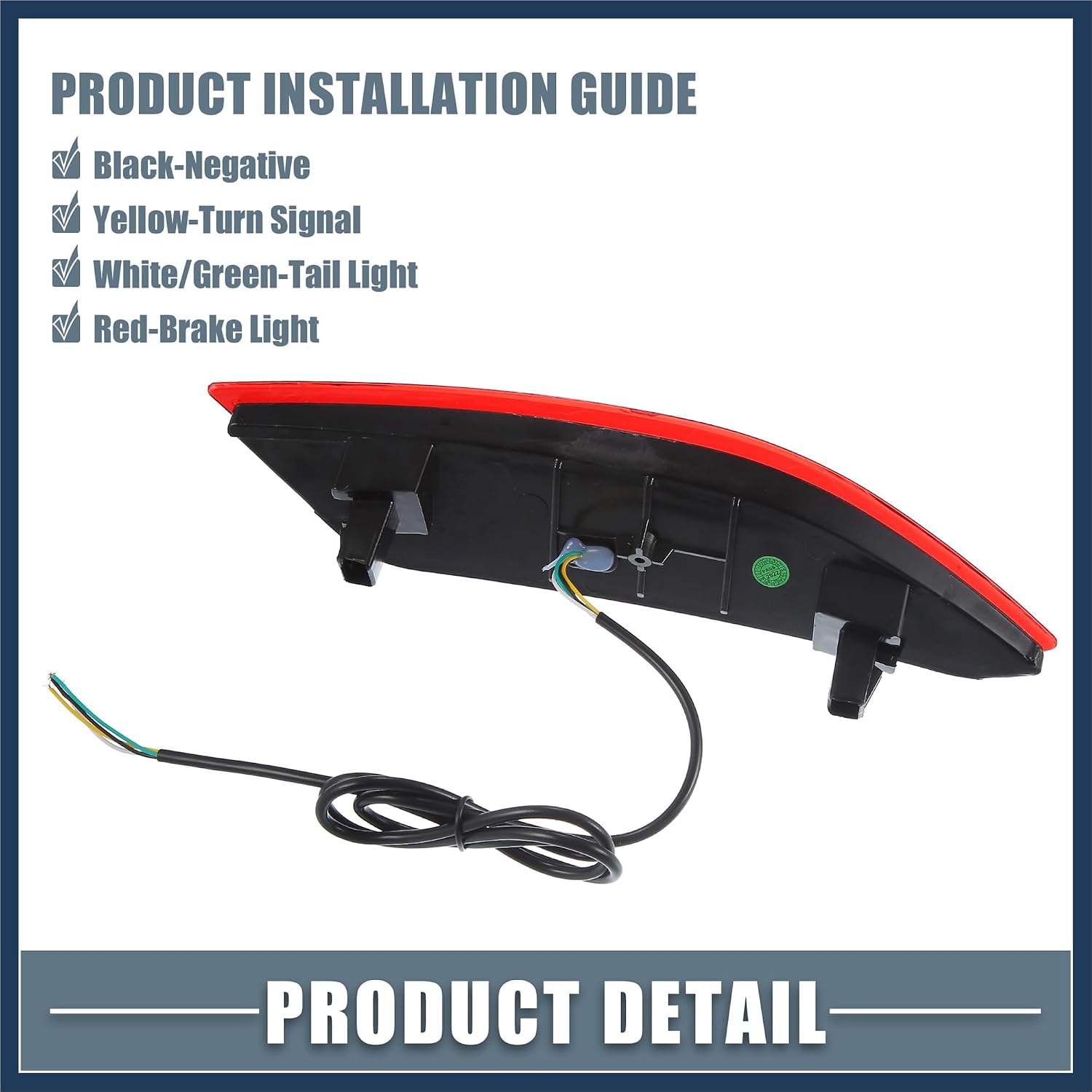 Rear Bumper Reflector LED Fog Brake Tail Turn Signal Light 33505T7SA01 33555T7SA01 Red Yellow for Honda HR-V 2015-2021 Red Lens (Set of 2) Stylish Design