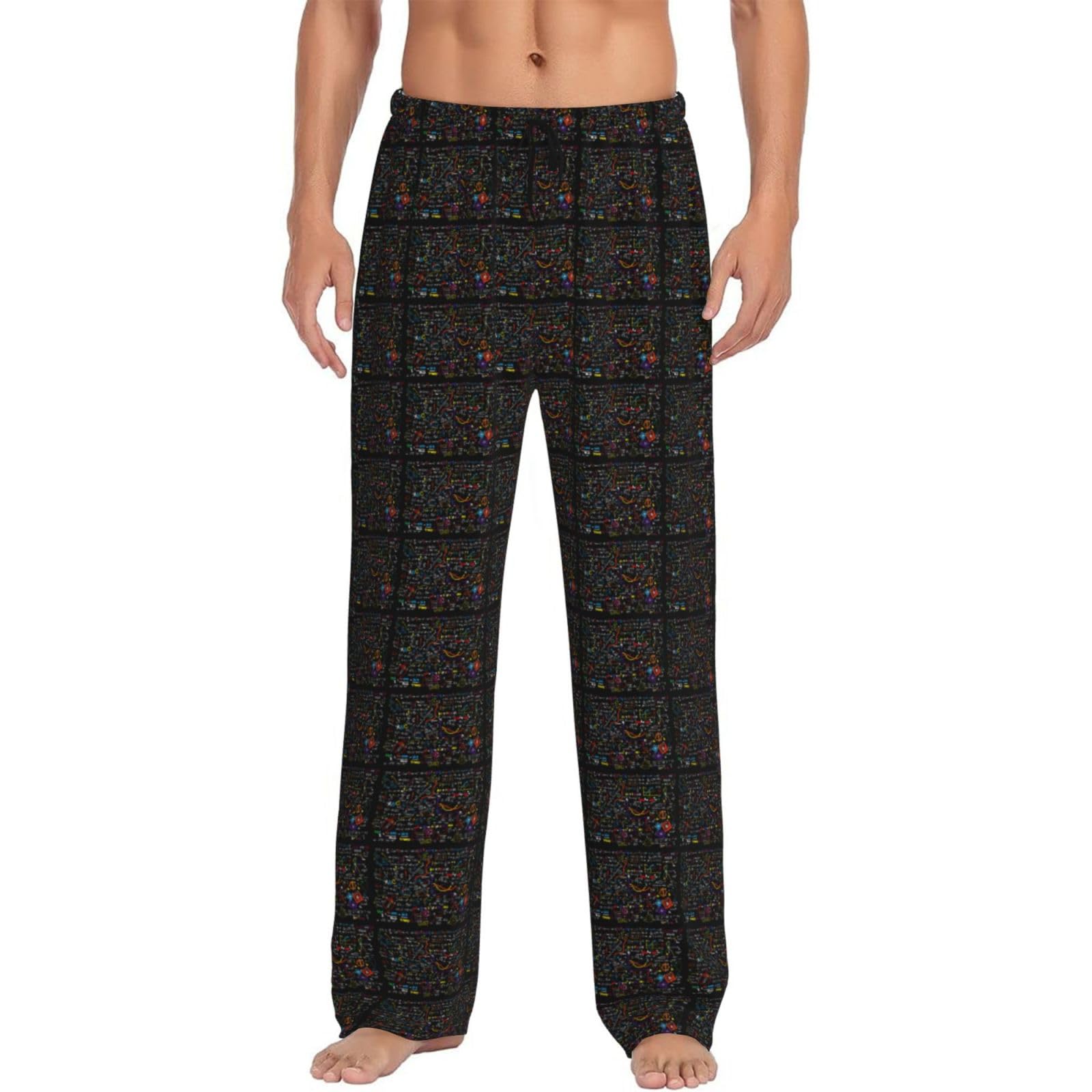 Pyjama formule mathématique pour homme en coton léger décontracté - 8