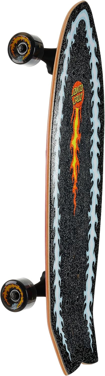 Santa Cruz Flaming Dice Dot 8.81in x 27.69in Shark Skateboard Cruzer