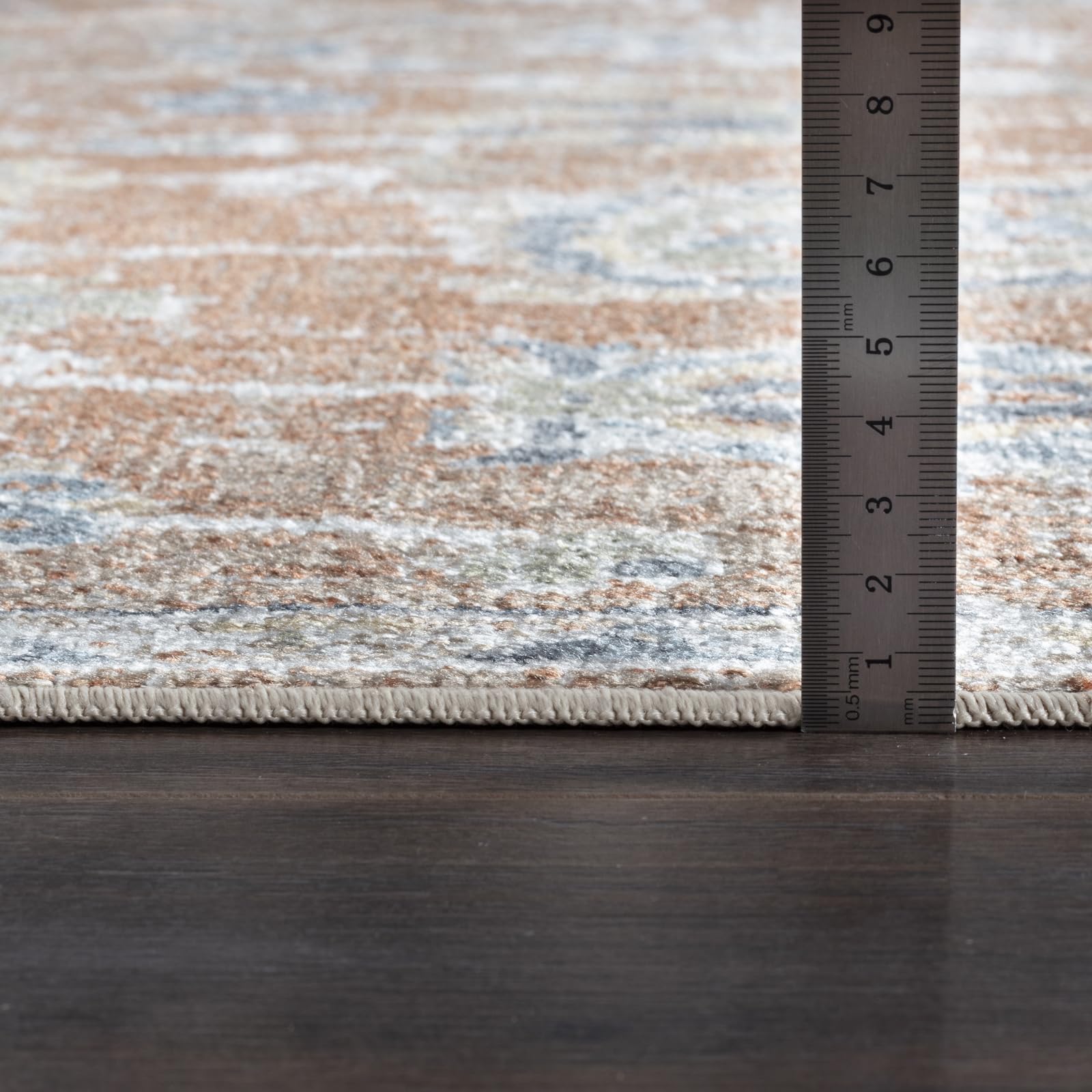 Livabliss Ruby Dakar Tapis Vintage 120x170 cm – Marron, Crème, Bleu, Bohème