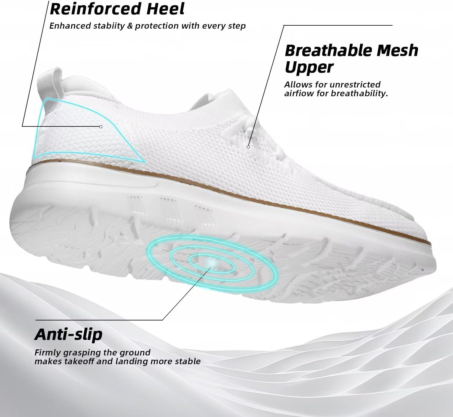 Mens Boat Loafers Slip-on Casual Mesh Walking Shoes Business Oxfords Sneakers Work Lightweight Comfortable Soft Sole - Image 7