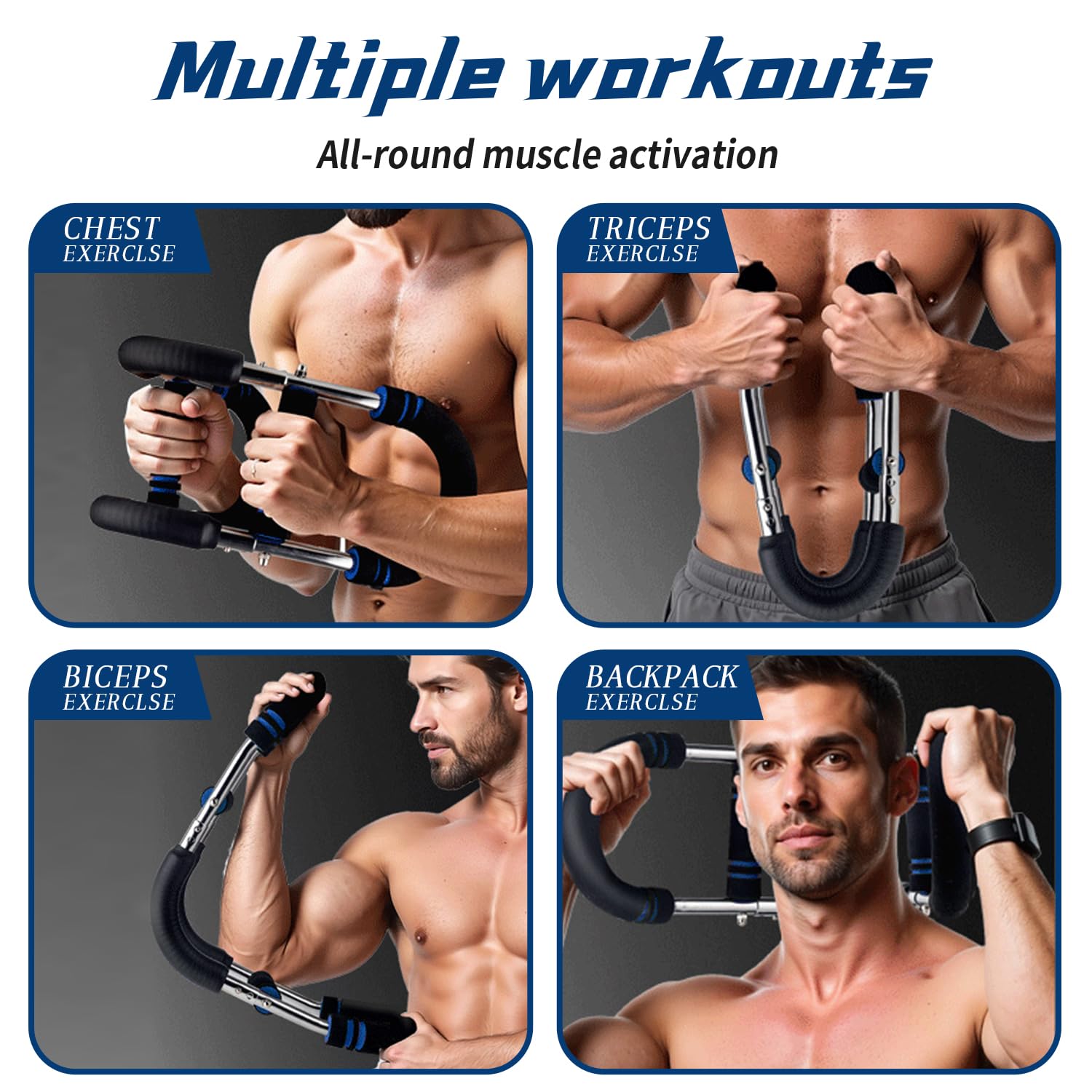Twister Arm Trainer,Forza del braccio multifunzionale a forma di U, Attrezzo per Allenamento Del Torace Regolabile Da 40 a 100 Libbre, Allenatore per Braccia, Arm Trainer