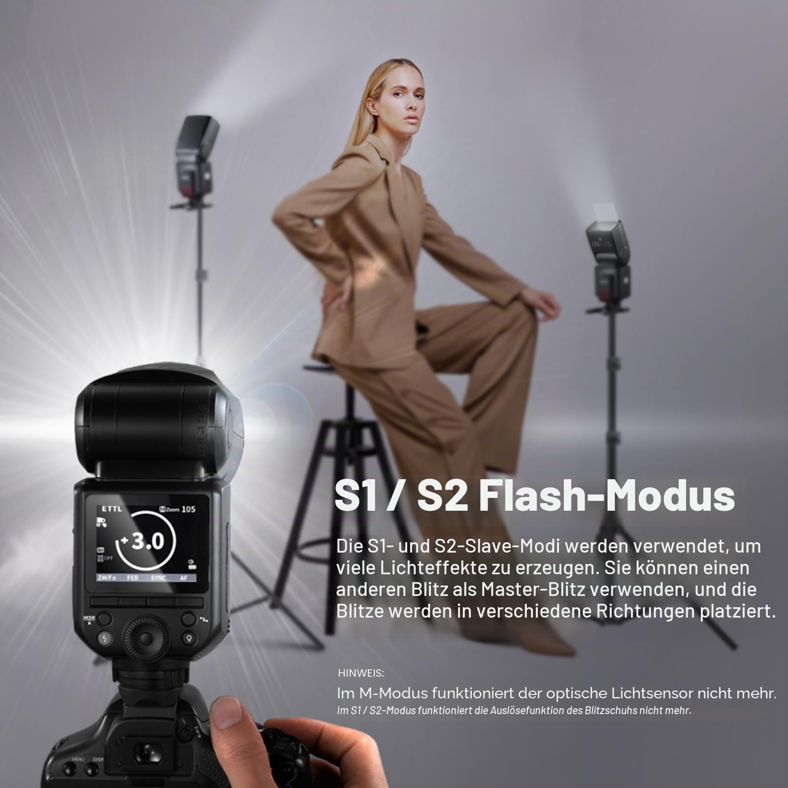 NEEWER TT560 Kamera Blitz Flash Speedlite kompatibel mit Canon Sony Nikon Panasonic Fuji DSLR mit universellem Einzelkontakt Hot Shoe, Speedlight kompatibel mit Sony ZV1, Nicht für ZV-1F, kein TTL