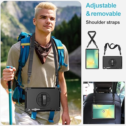 Vista 69 de Funda para Galaxy Tab S10 Ultra/S9 Ultra/S8 Ultra 14.6 INCH: Funda protectora de TPU para Samsung Tablet S9 Ultra/S8 Ultra 14.6" con soporte - Asa