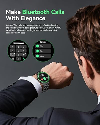 Miniatura 2 de SOUYIE Men's Luxury Smart Watch - 1.43" AMOLED Display Smartwatch with HD Bluetooth Calling, 400mAh 30-Day Battery, 100+ Sports Modes, Health
