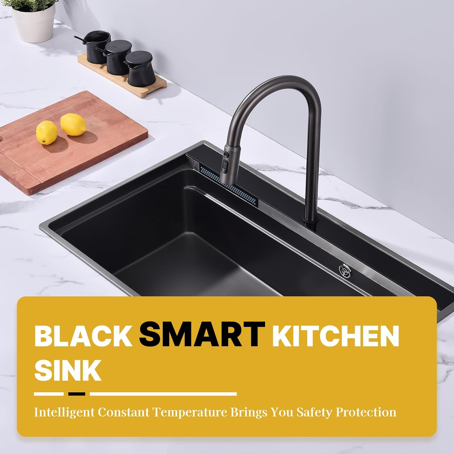 32 * 20 In Black Smart Waterfall Kitchen Sink ( look for the picture)