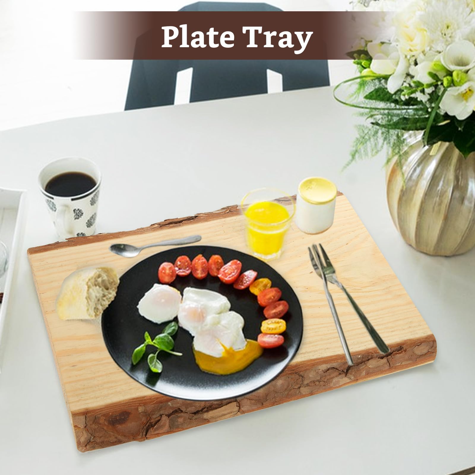 WOPPLXY 6 tavole di legno rettangolari con corteccia, 17,8 cm di larghezza x 27,9 cm di lunghezza, tavole di legno naturale spesse 1,5 cm, per bruciare il legno, decorazioni per la casa e matrimoni