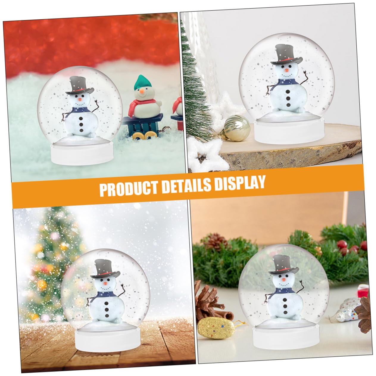 MAGICLULU 3 Juegos Globo De Nieve De Adorno Rellenable Haz Tu Propia De Nieve Personalizar Manualidades Navideñas Globos De De Bricolaje Vacíos El Plastico 12 Uds * 3