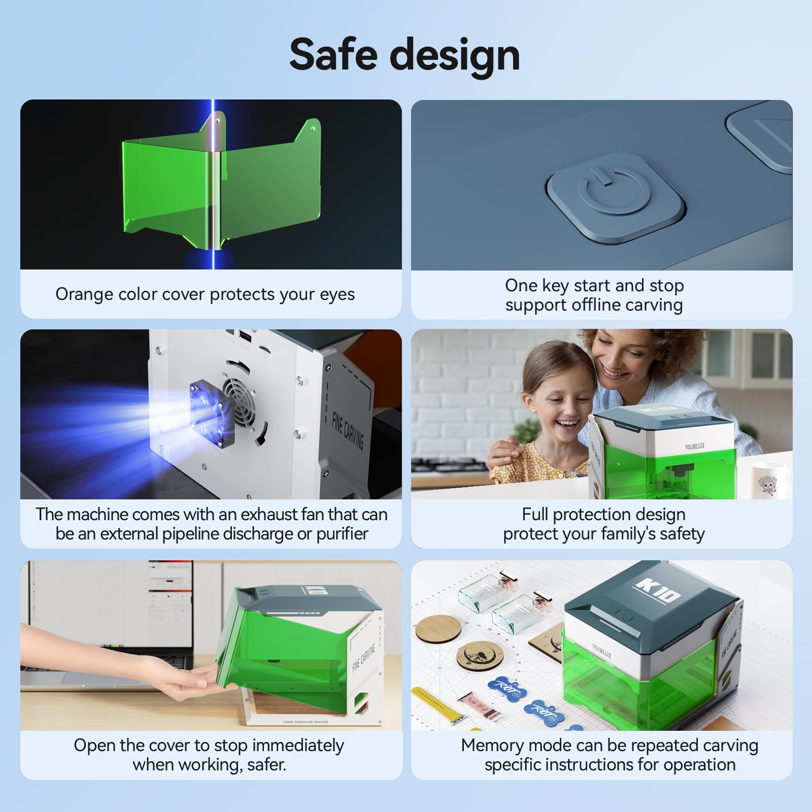 Amazon.com: WAINLUXPRO K10 5000mW Laser Engraver Machine, Mini