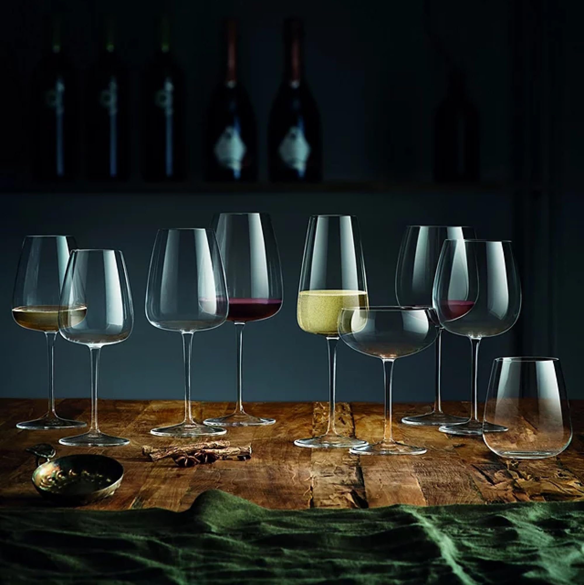 Luigi Bormioli Talismano 18,5 oz Vino Blanco, Juego de 4, Vidrio, Transparente