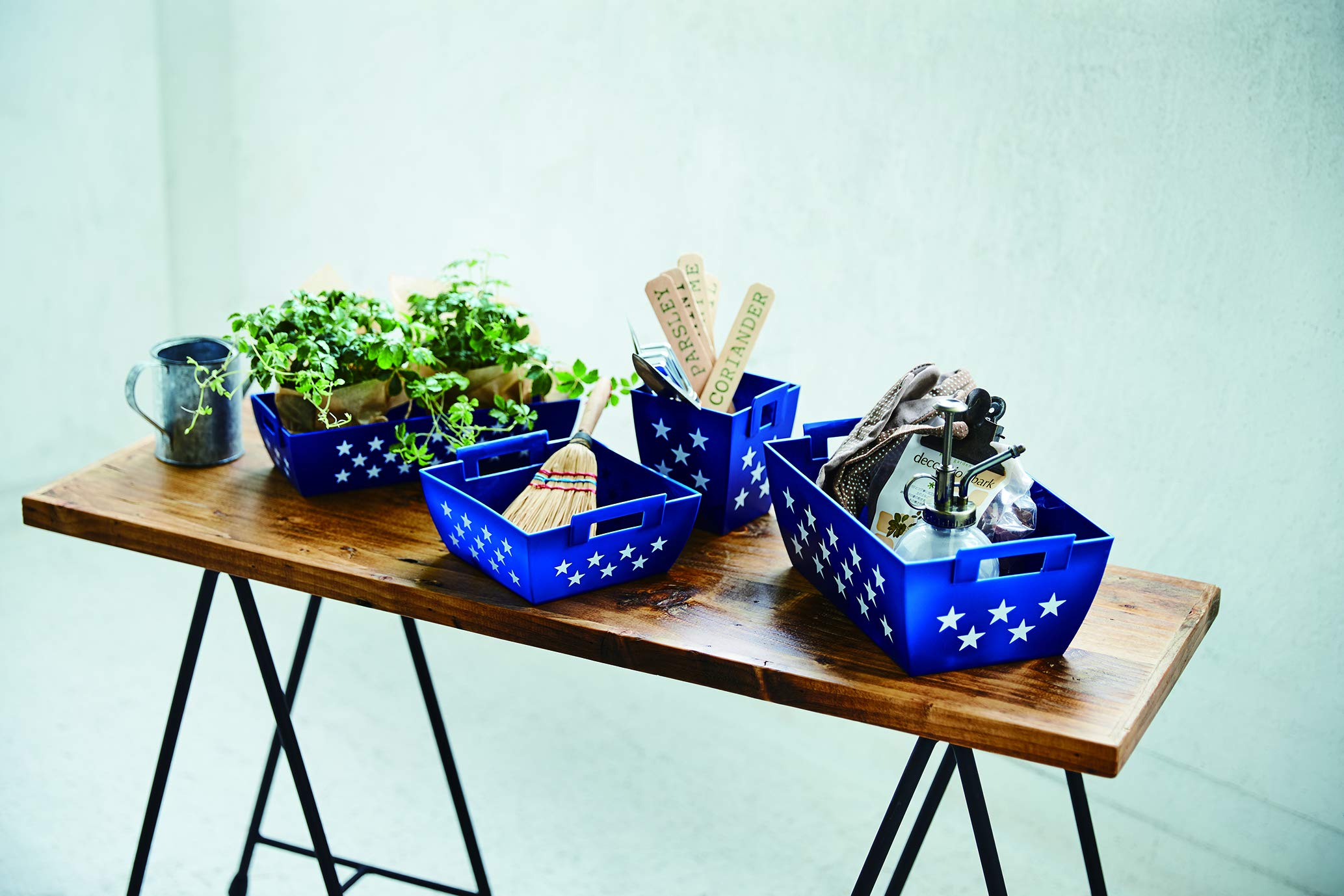 [専用出品]jast60it Amazon｜伊勢藤 収納ケース ネイビー 15.7×16.4×7.5 クラスケット with