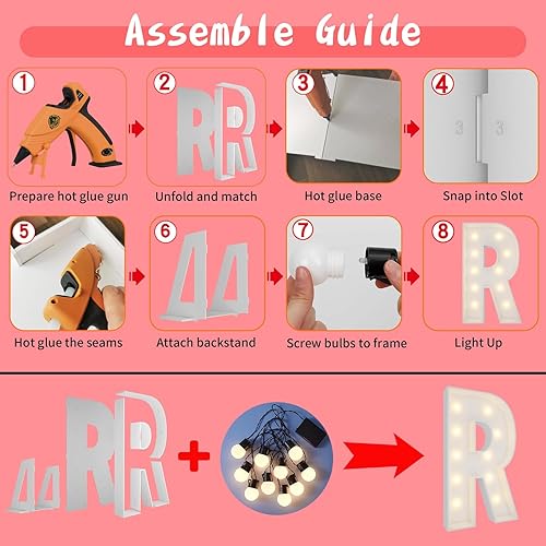 Vista 121 de Marco de números iluminados de 4 pies precortado, números de marquesina gigante, números 7, números de mosaico para globos, decoraciones de Número