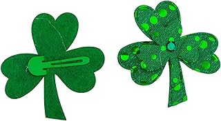 LUX ACCESSORIES Green Sequins Set of Two Pieces Girls Fashionable Hair Clips