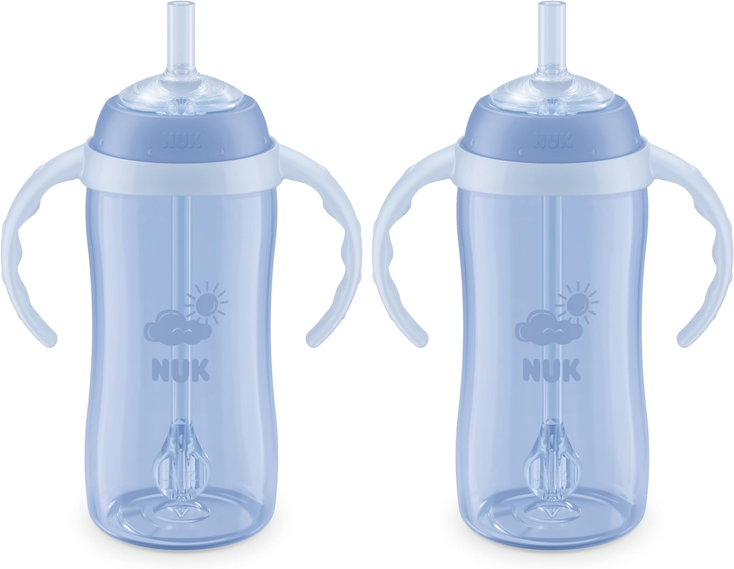 NUK Learner Straw Cup 10oz - Toddler Cup with Soft Straw for Easy Drinking Suitable for Ages 8 Months and Up