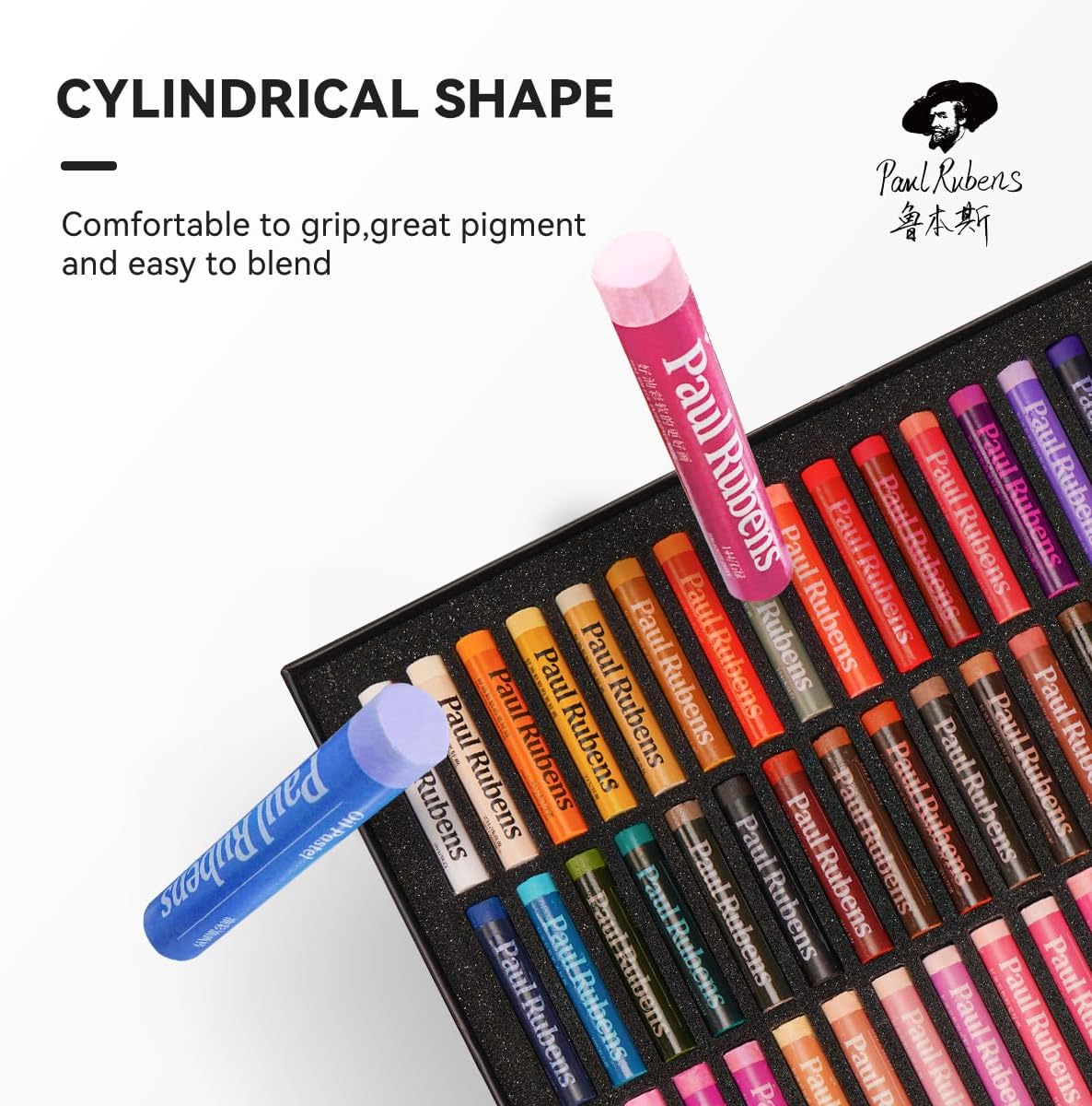 Paul Rubens Oil Pastels for Artists, 72 Floral Colors Artist Soft Oil Pastel Set Vibrant and Creamy, Pastels Art Supplies.