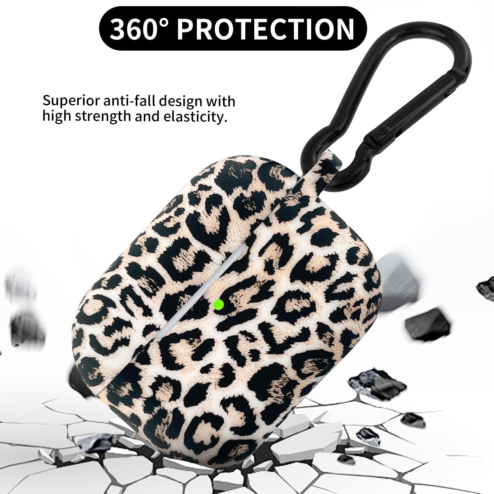 Funda De Silicona 3D Con Diseño De Dibujos Animados Para AirPods Pro De 2ª/1ª Generación Con Llavero Y Kit De Limpieza De Cordón Color Violeta