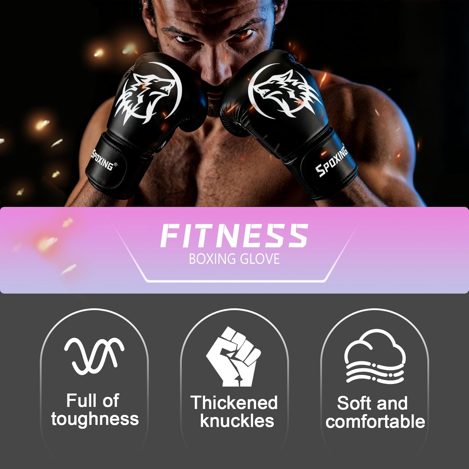 Freestanding Punching Bag with Gloves, 70'' Superior Boxing Bag with Stand for Adults & Teens, No Drill Kickboxing Bags for Men Women Beginners Training MMA, Muay Thai, Karate & Home Fitness