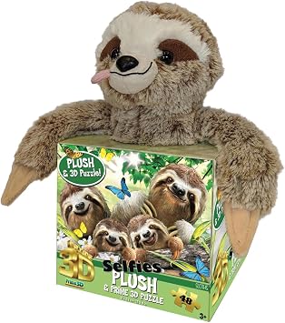 Prime 3 D Plush - 48 قطعة من الألغاز ثلاثية الأبعاد مع صورة شخصية لـ Howard Robinsn Sloth