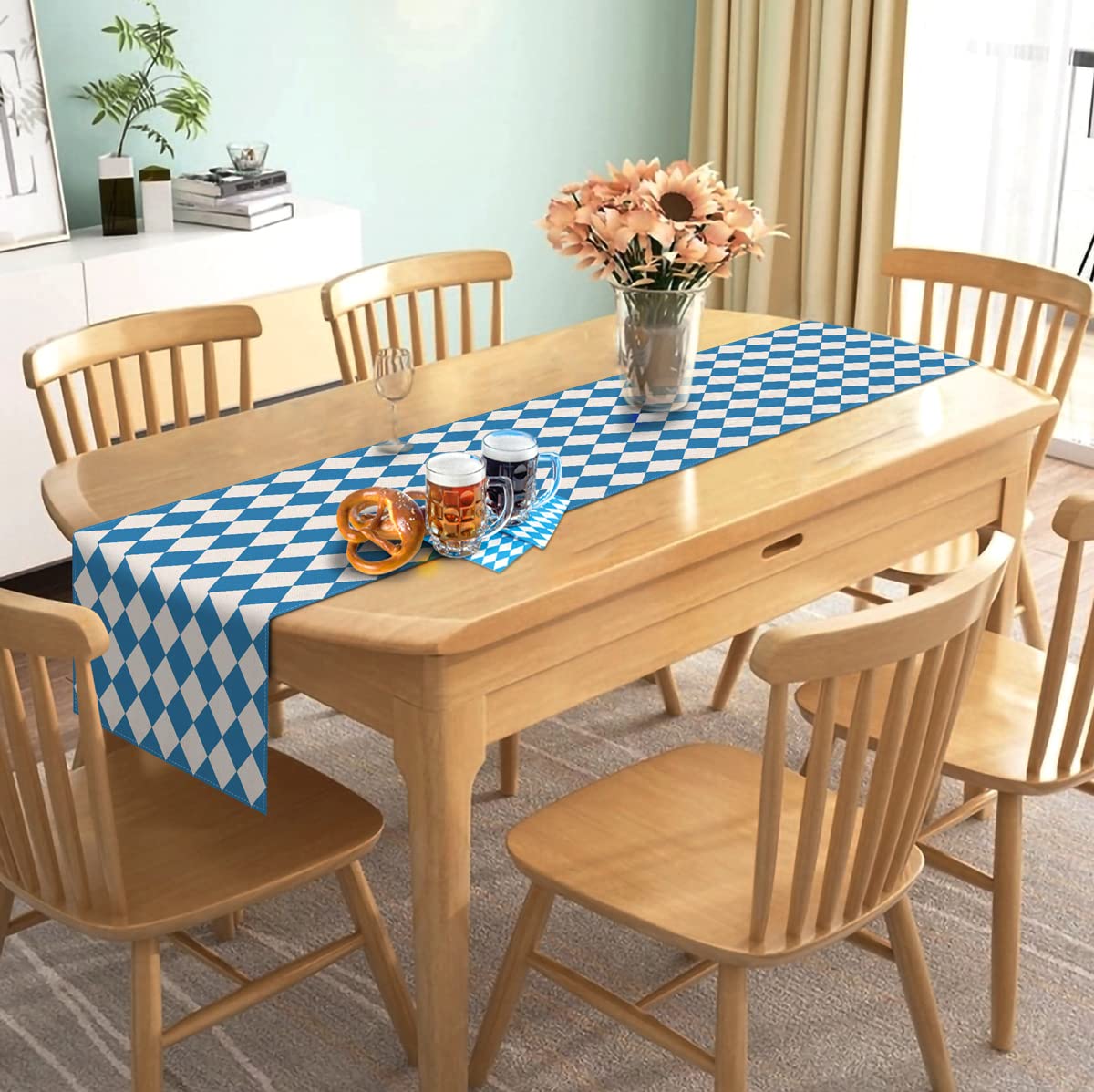 Housse de table de fête Oktoberfest et décorations de drapeau pour usage inté eB