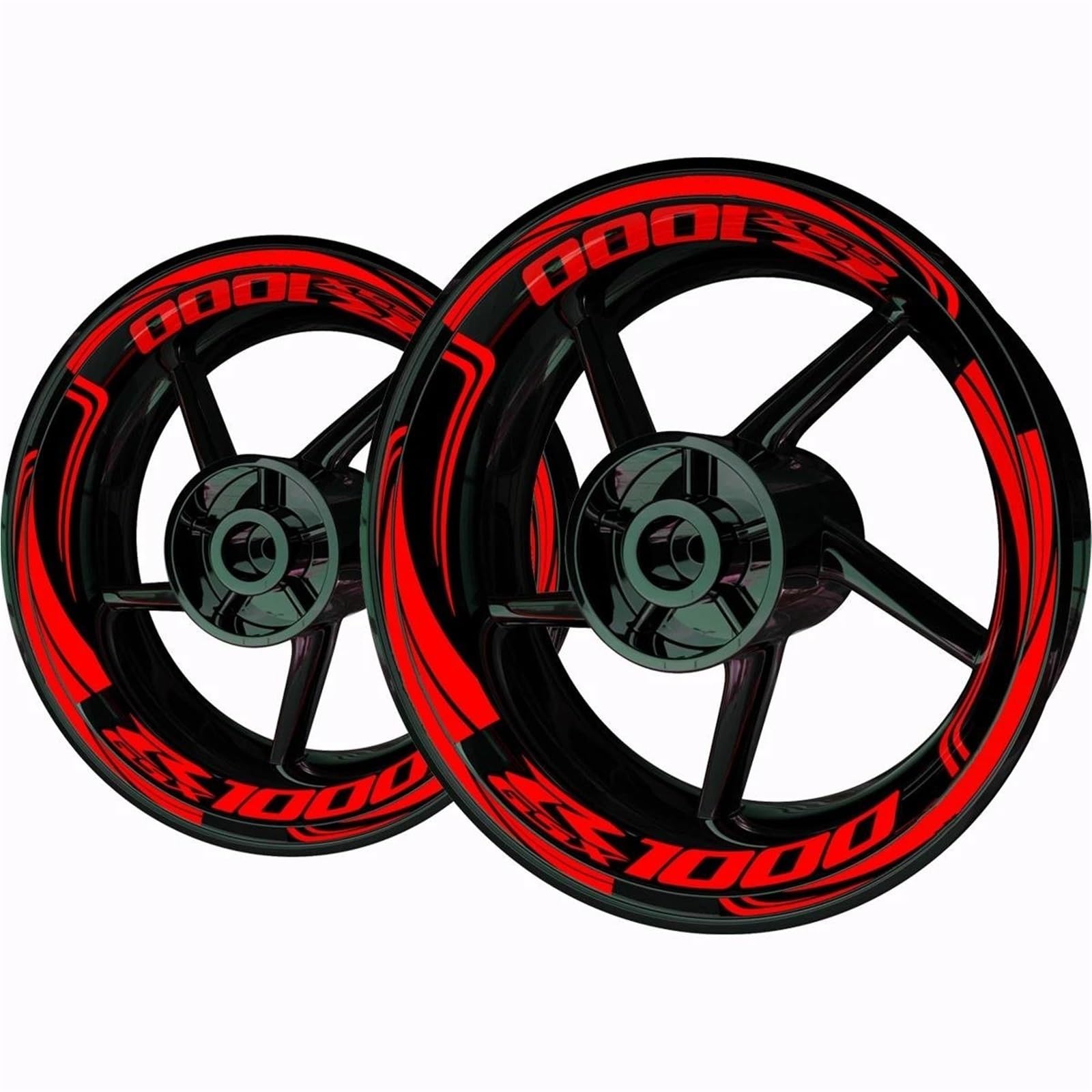 Wheel Stickers Motorcycle Reflective Wheel Decal for Suzuki GSX-R1000 GSX R1000 GSXR1000 GSX-R GSXR 1000 Hub Stickers Rim Protector Kit Rim Reflective Decal