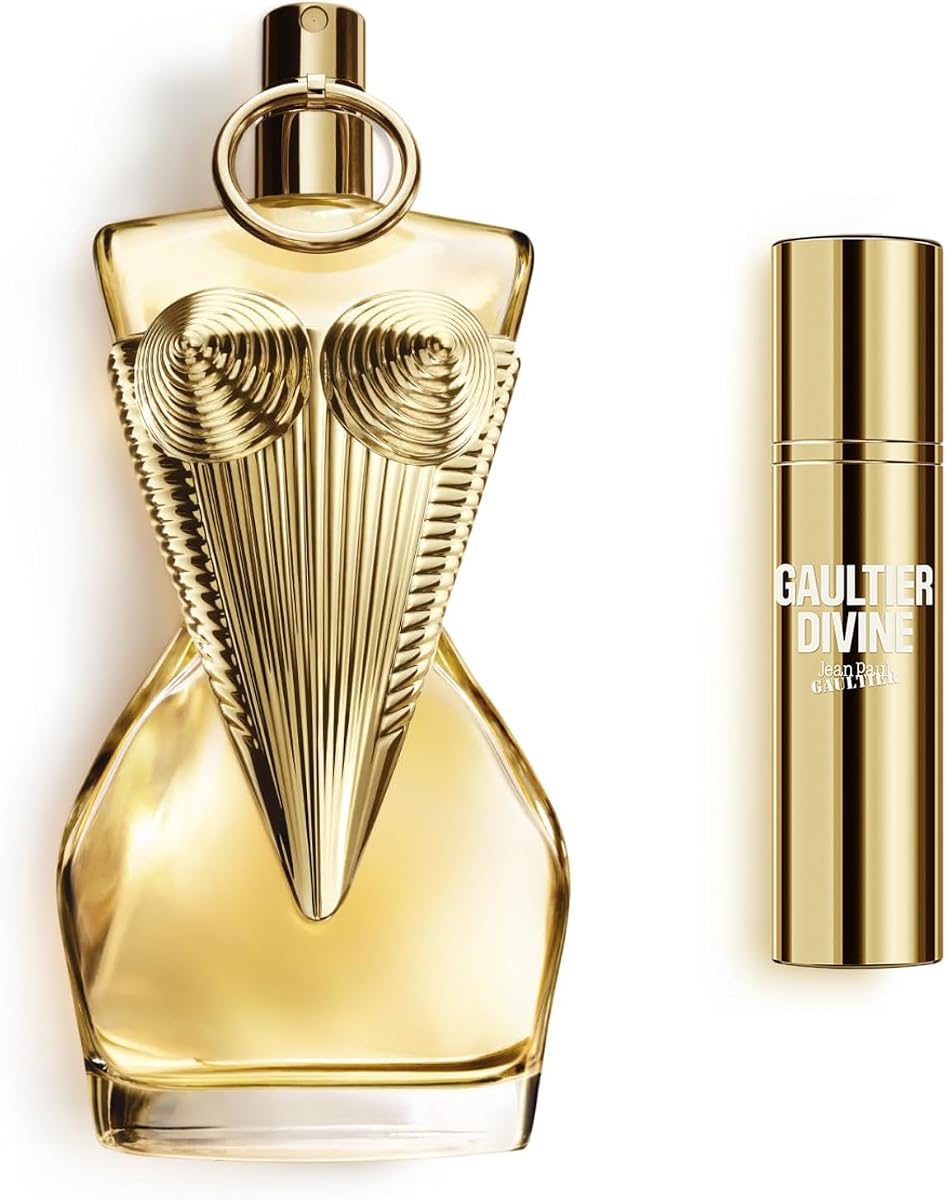 Jean Paul Gaultier Divine Eau de Parfum Duo | Full Size 3.4 oz & Travel Spray 0.34 oz, Floral Perfume for Women, Fragrance Gift Set