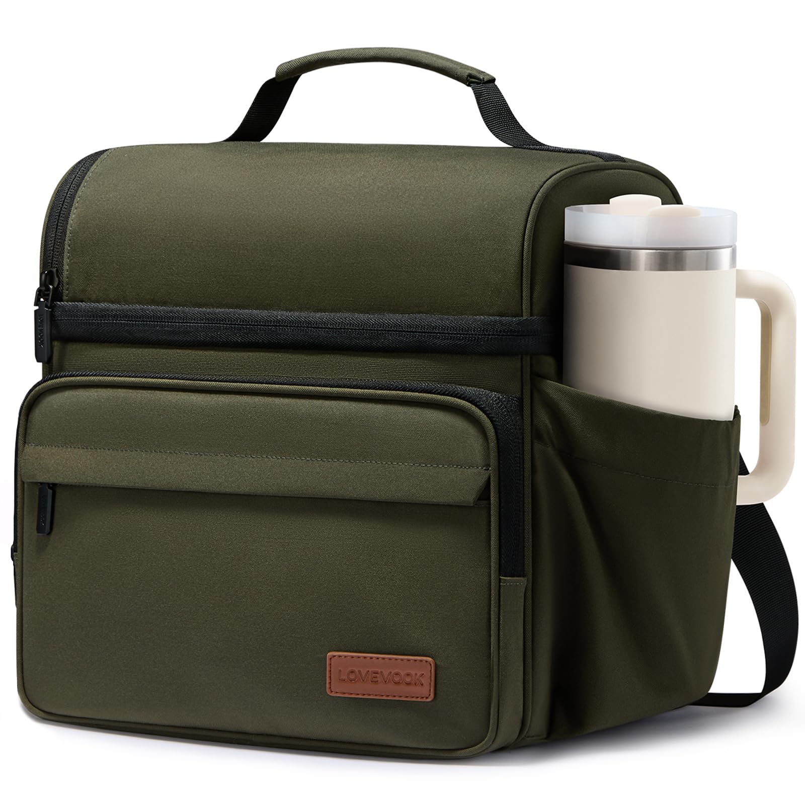 LOVEVOOK Lunch Bag for Men Women, Insulated Lunch Box, Large Cooler Lunbox | 15L Waterpro…