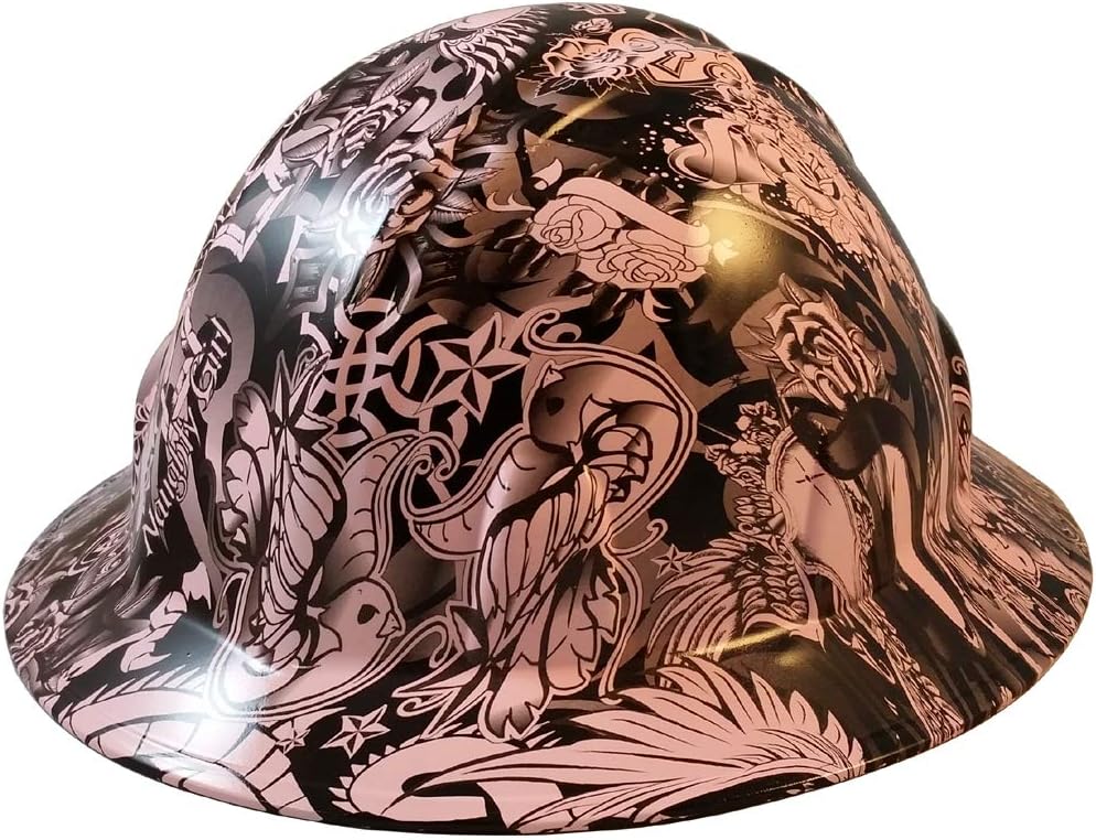 Hydrographic Full Brim Hard Hats with 6 Point Suspension - Muddy Girl Pink Camo