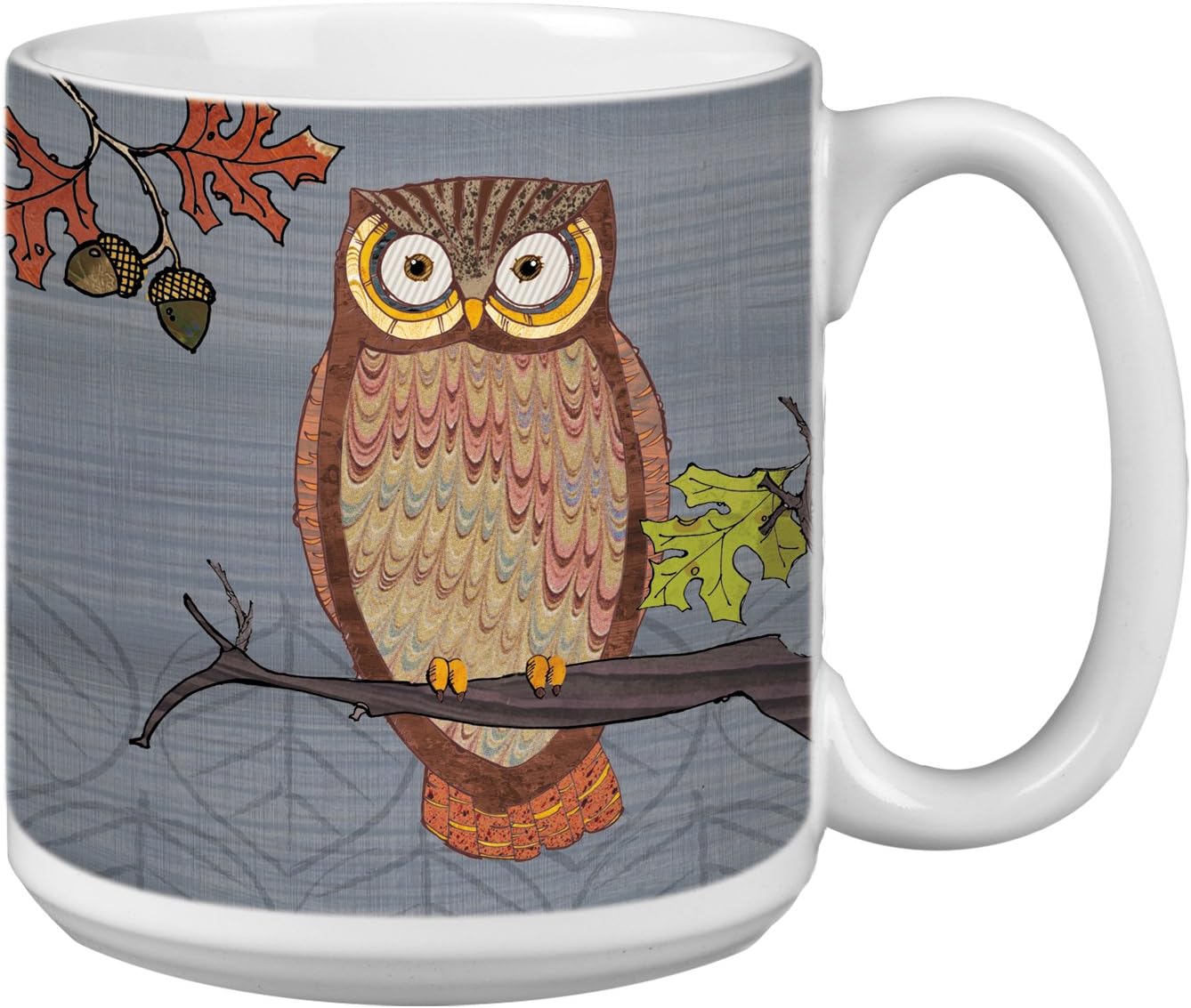 Tree-Free Greetings Extra Large 20-Ounce Ceramic Coffee Mug, Awesome Owls II Themed Paul Brent Art (XM29516)