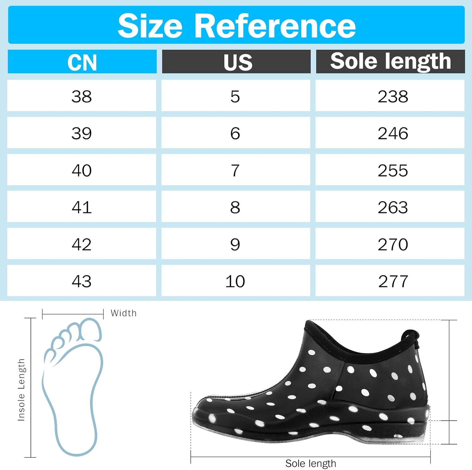 DaeRainy Womens Rain Boots Ankle Waterproof Garden Rainboot - Image 7