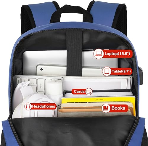 Miniatura 4 de YAMTION Mochila para laptop, mochila con puerto USB para trabajo universitario