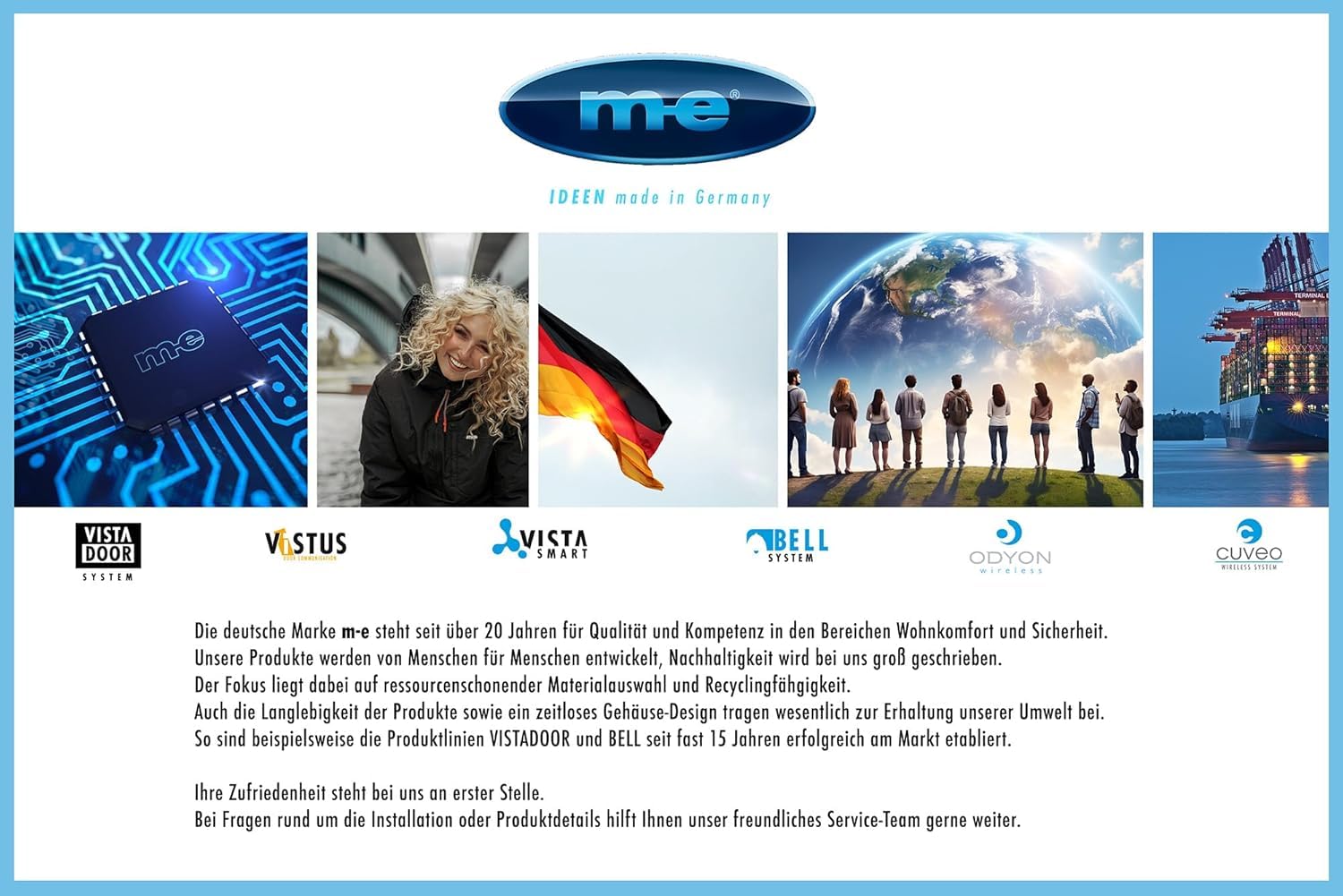 m-e Video Türsprechanlage – Sprechanlage mit Kamera für Einfamilienhaus – WLAN & App-Anbindung – 7 Zoll Touchscreen, Nachtsicht & digitaler Bildspeicher - 4 Draht (Anthrazit/Schwarz)