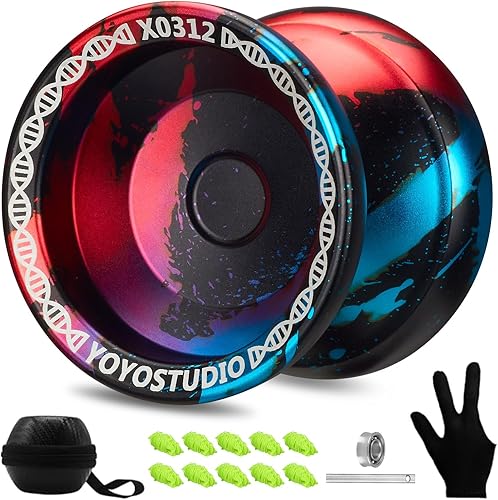 YOYOSTUDIO Yoyo Yoyo profesional sin respuesta para niños principiantes, yoyo para adultos, yoyo de metal para trucos de giro de dedos, Yoyo Pro
