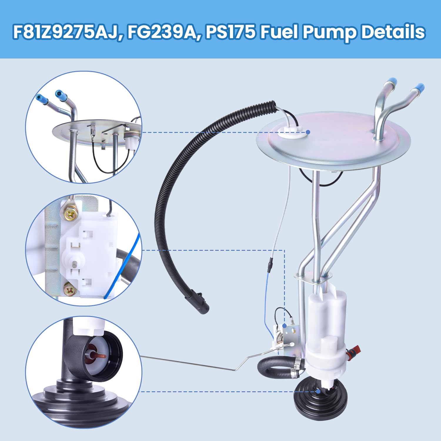 F81Z9275AJ Fuel Tank Sending Unit For Ford F-250 F-350 Super Duty 99-03 V8 7.3L